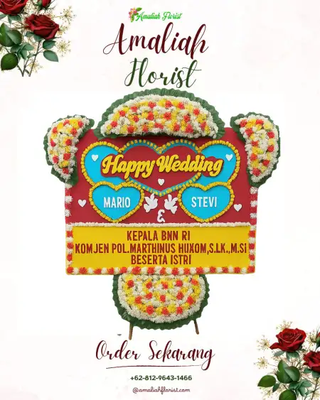 Papan Bunga Pernikahan Kaligung